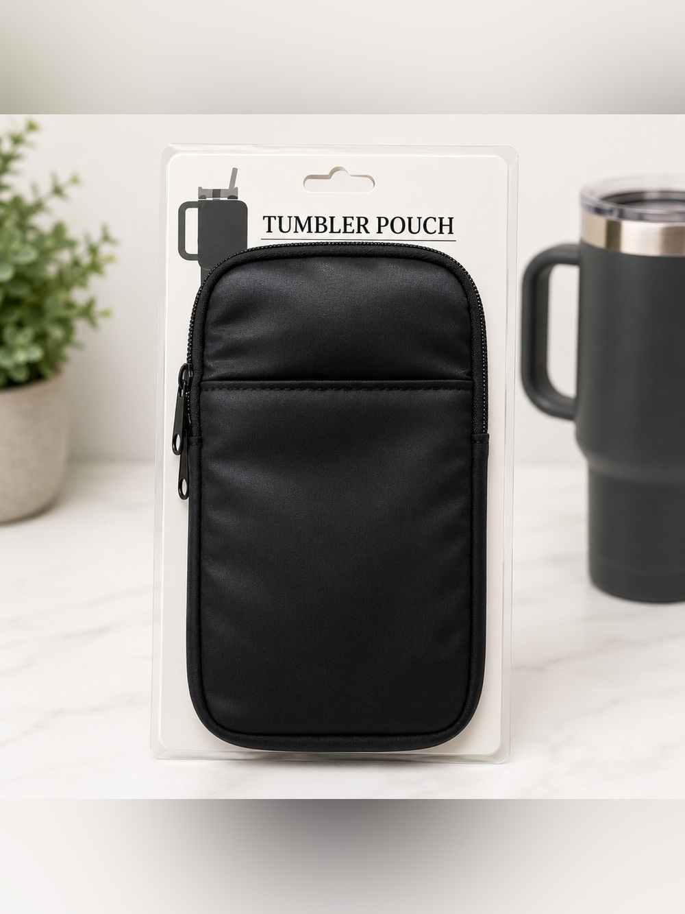 Black Tumbler Pouch for Large Cups